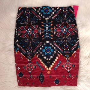 NWT Xhilaration Tribal Print Bandage Skirt Size XS
